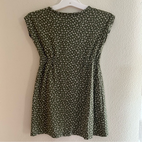 Old Navy | Cotton Olive Green Floral Dress - Picture 4 of 6